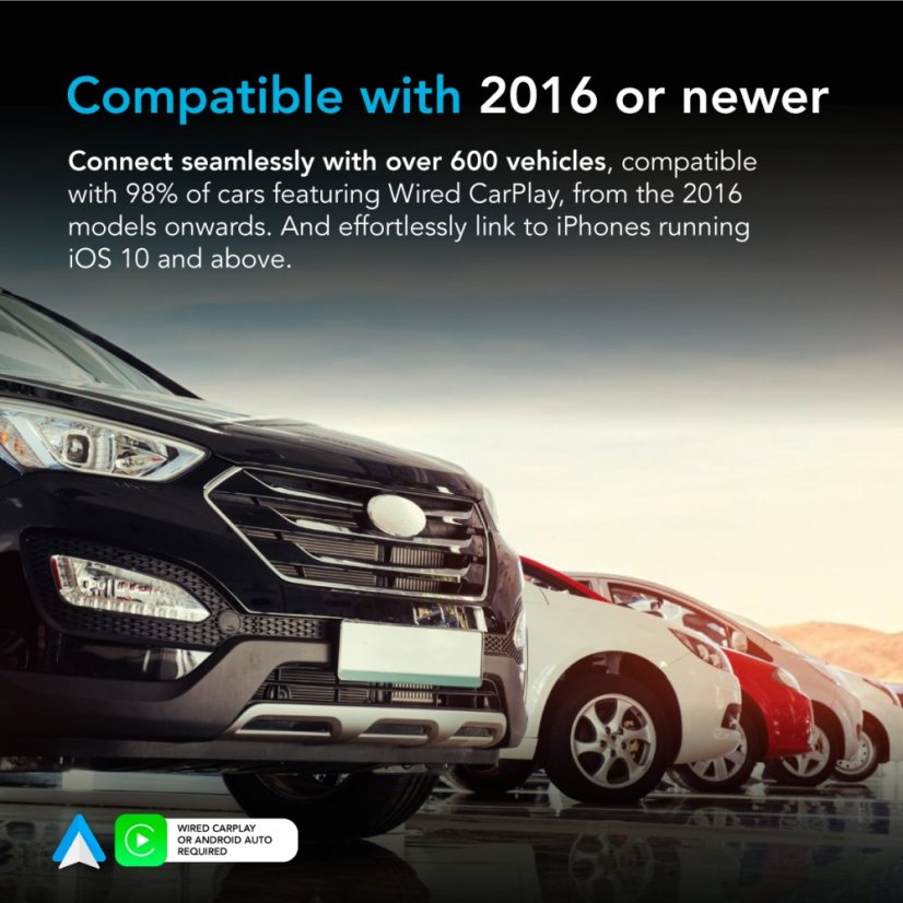 AutoSky 2in1 Wireless CPAA Adapter - Adaptér pro Apple CarPlay / Android Auto