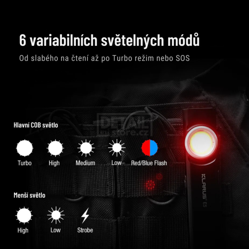 KLARUS E5 Compact Dual Light - Kompaktní inspekční svítilna (600 lm)
