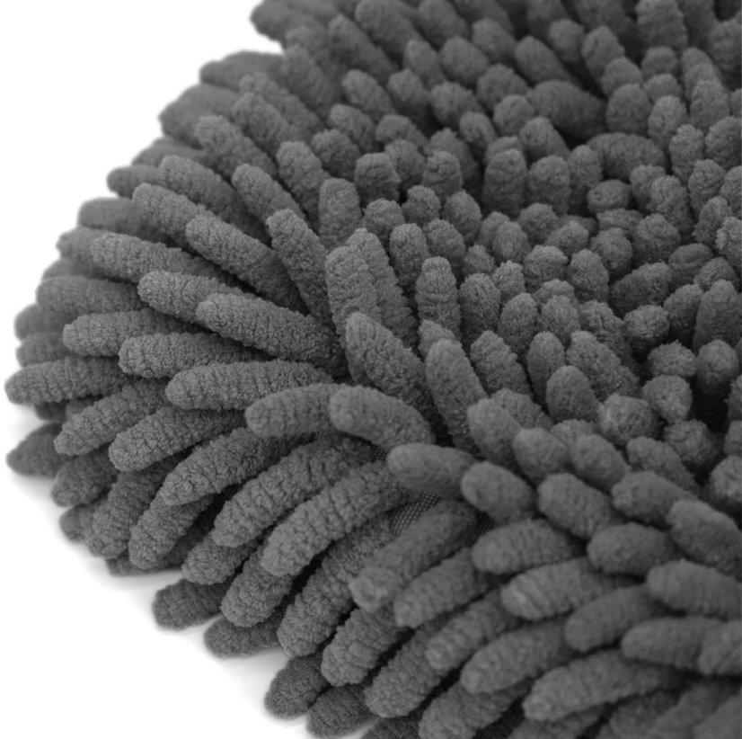 The Collection Chenille Wash Mitt (Dark Grey) - Mycí rukavice