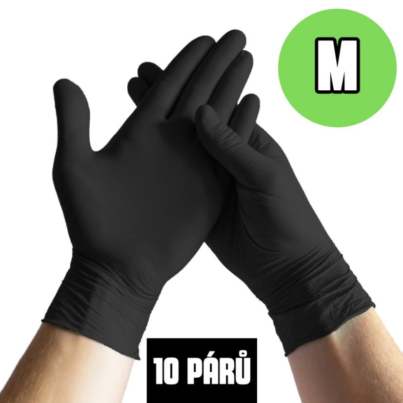 DS STRONG3 - Nitrilové rukavice vel. M (10 párů)