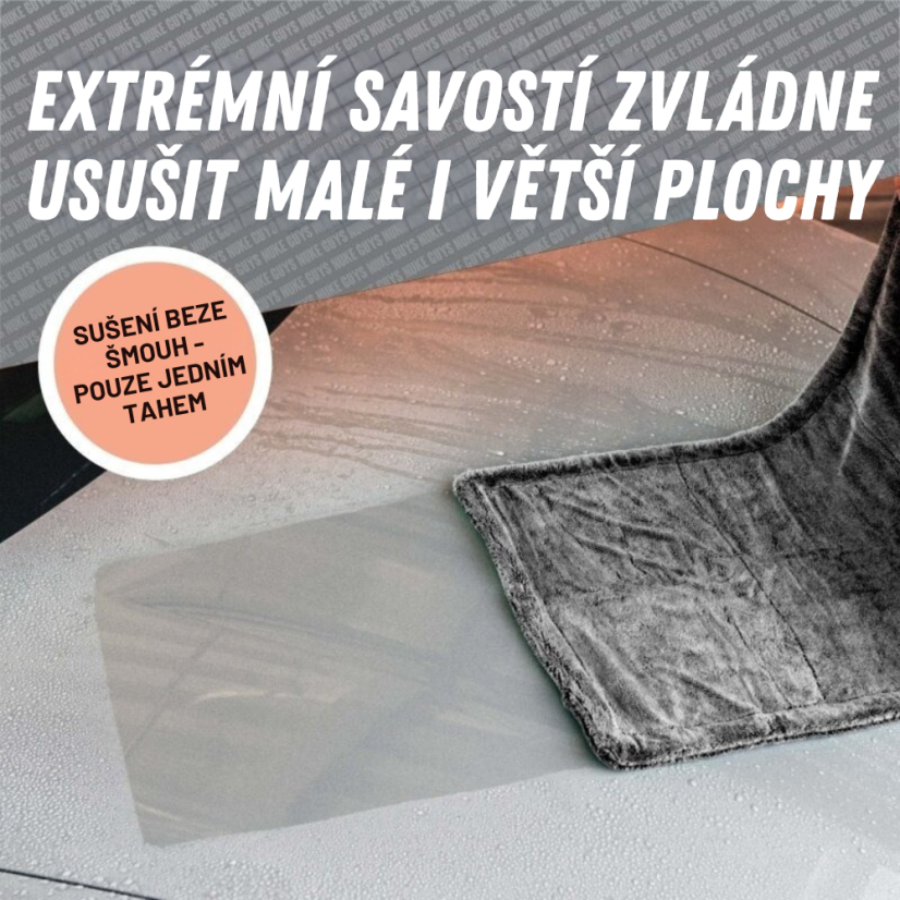 Nuke Guys GAMMA DRYER Gray - Sušící ručník (1400 GSM) - Rozměry:: 40 x 40 cm