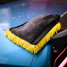 Nuke Guys 3-Way Wonder Gray/Yellow - Mikrovláknová mycí rukavice