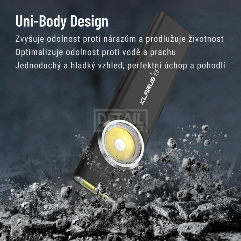 KLARUS E5 Compact Dual Light - Kompaktní inspekční svítilna (600 lm)